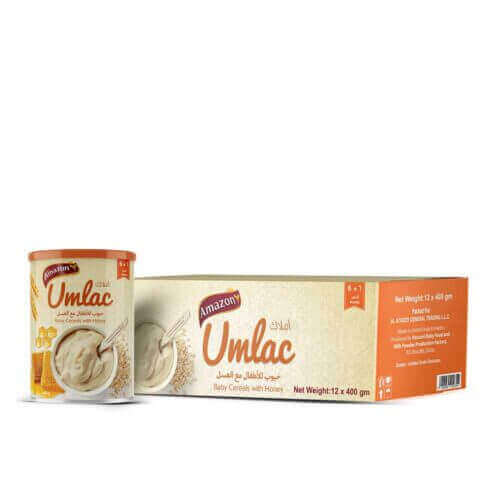 Amazon Foods Umlac baby Cereals with honey, baby food wholesale supplier